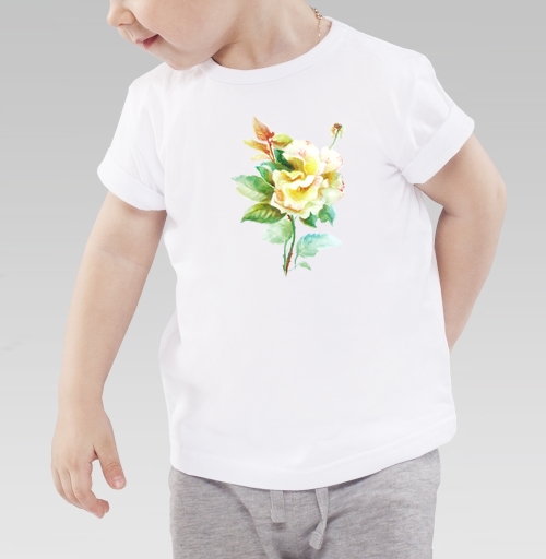 Фотография футболки Акварельная роза