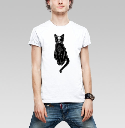 Фотография футболки Чёрный кот в маске