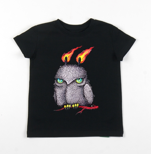 Фотография футболки Огненная ночная сова