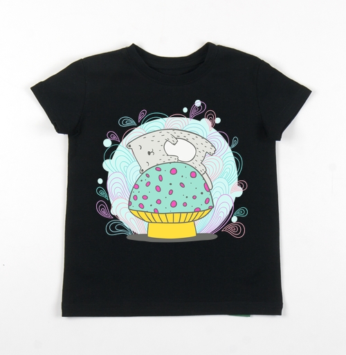 Фотография футболки Кот и гриб