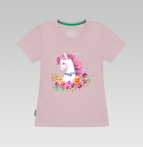 Фотография футболки Единорог с цветами