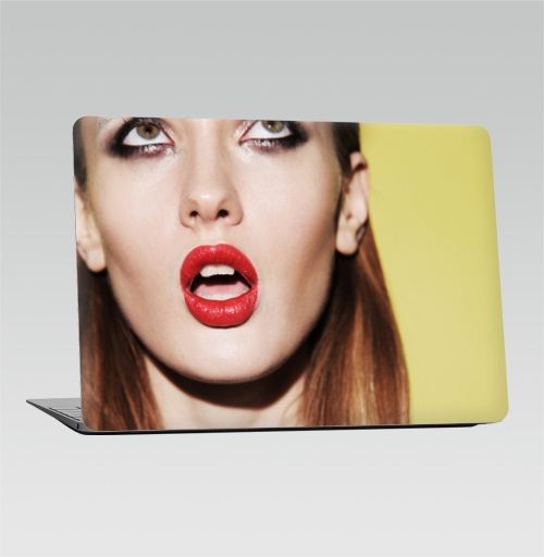 Наклейка на Ноутбук Macbook Air 2018-2020 – Macbook Air Брови белые,  купить в Москве – интернет-магазин Allskins, фотография, модели, секс