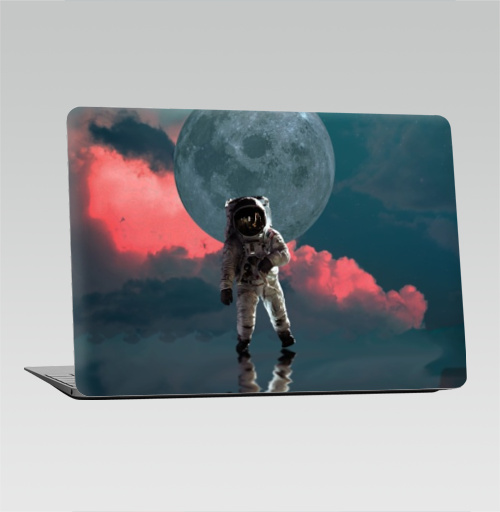 Наклейка на Ноутбук Macbook Air 2018-2020 – Macbook Air Я один,  купить в Москве – интернет-магазин Allskins, космос, космонавтика, одиночество, луна, небо