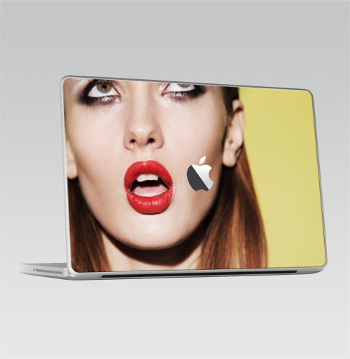 Наклейка на Ноутбук Macbook 2009-2010 – Macbook Брови белые,  купить в Москве – интернет-магазин Allskins, фотография, модели, секс