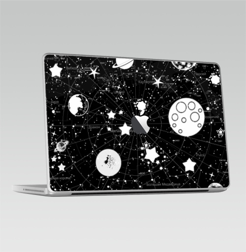 Наклейка на Ноутбук Macbook 2009-2010 – Macbook Карта звездного неба,  купить в Москве – интернет-магазин Allskins, космос, звезда
