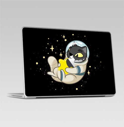 Наклейка на Ноутбук Macbook 2009-2010 – Macbook Ты моя звезда,  купить в Москве – интернет-магазин Allskins, звезда, кошка, космос, космокот, астронавт, персонажи, иллюстраторы