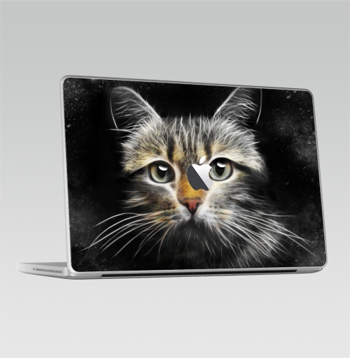 Наклейка на Ноутбук Macbook 2009-2010 – Macbook Кот,  купить в Москве – интернет-магазин Allskins, кошка, глаз, звезда, космос