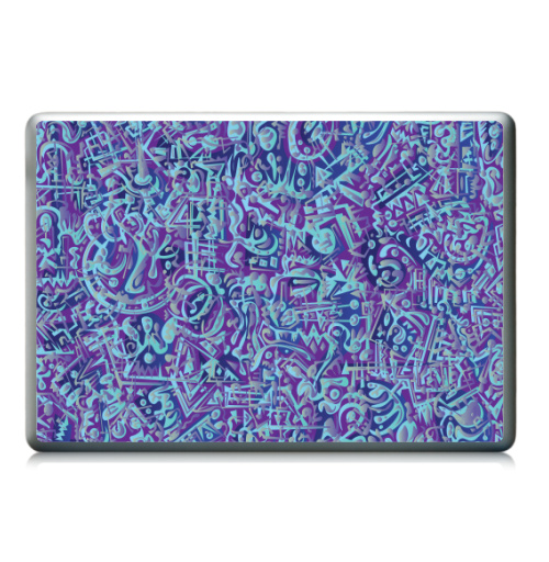 Наклейка на Ноутбук Ноутбук (любой размер) Ноутбук (любой размер) В мирских вещах,  купить в Москве – интернет-магазин Allskins, абстракция, абстрация, текстура, голубой, фиолетовый