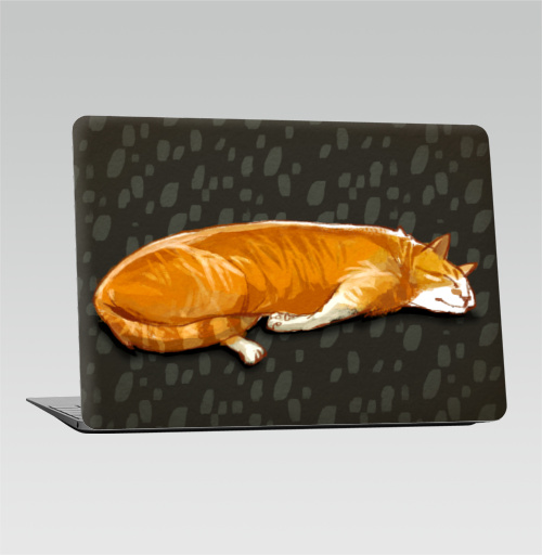 Наклейка на Ноутбук Macbook Air 2010-2017 – Macbook Air Паттерн с рыжими котами,  купить в Москве – интернет-магазин Allskins, кошка, паттерн, животные, забавный, детские, рыжая