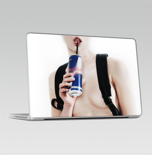 Наклейка на Ноутбук Macbook Pro 2008-2013 – Macbook Pro Девочка с трубочкой,  купить в Москве – интернет-магазин Allskins, модели, секс, фотография