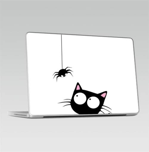 Наклейка на Ноутбук Macbook Pro 2008-2013 – Macbook Pro Boo,  купить в Москве – интернет-магазин Allskins, кошка, паук, паучок, детские, 300 Лучших работ