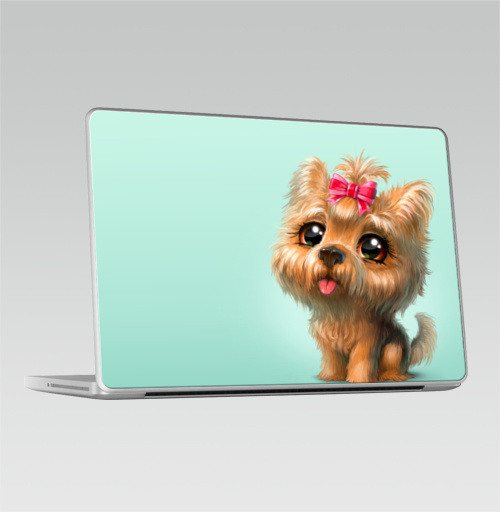 Наклейка на Ноутбук Macbook Pro 2008-2013 – Macbook Pro Йоркширский терьер,  купить в Москве – интернет-магазин Allskins, крутые животные, милые животные, шерсть, красота, мило, собаки, Йоркширский, терьер