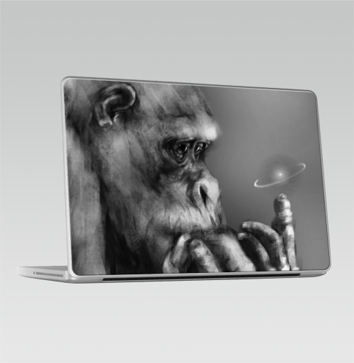 Наклейка на Ноутбук Macbook Pro 2008-2013 – Macbook Pro Горилла,  купить в Москве – интернет-магазин Allskins, обезьяна, животные, космос