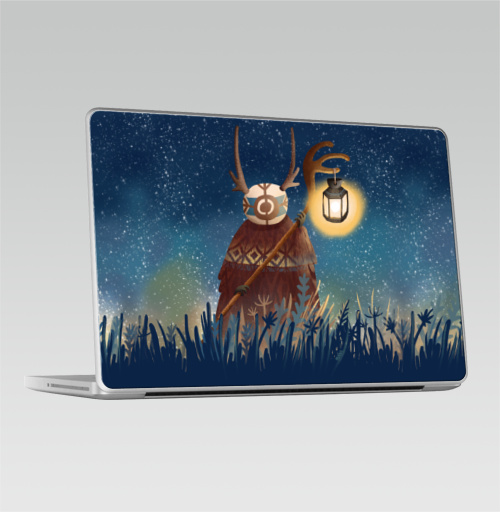 Наклейка на Ноутбук Macbook Pro 2008-2013 – Macbook Pro Дух полуночи,  купить в Москве – интернет-магазин Allskins, дух, природа, рассвет, желтый, маска