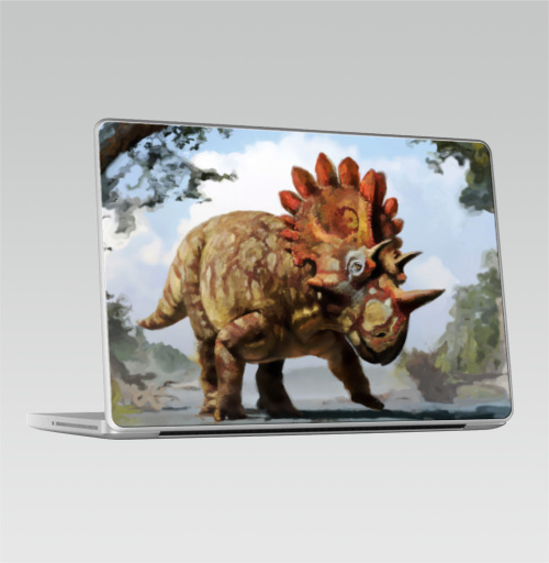 Наклейка на Ноутбук Macbook Pro 2008-2013 – Macbook Pro Рисунок акварелью Динозавр,  купить в Москве – интернет-магазин Allskins, динозавры, персонажи, графика, природа, животные