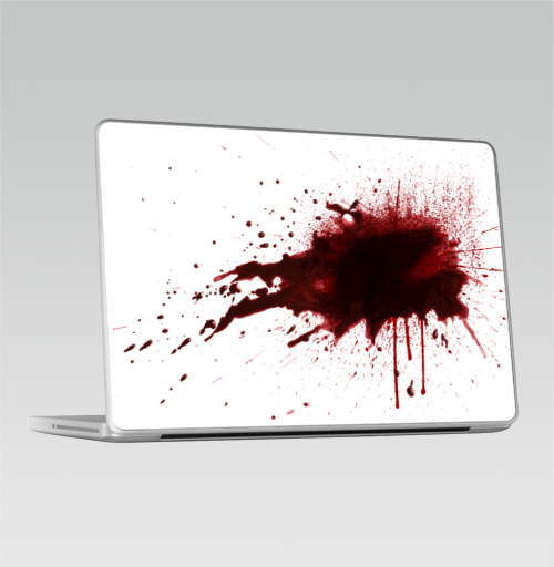 Наклейка на Ноутбук Macbook Pro 2008-2013 – Macbook Pro Я  в  порядке,  купить в Москве – интернет-магазин Allskins, порядок, кровь, выстрелы, брызги, красный, надписи