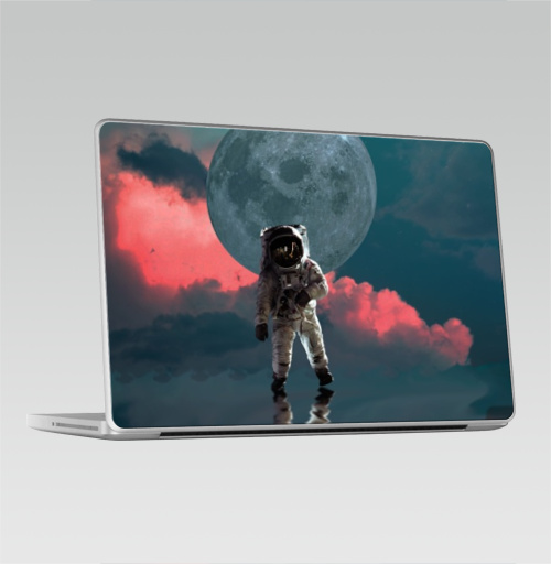 Наклейка на Ноутбук Macbook Pro 2008-2013 – Macbook Pro Я один,  купить в Москве – интернет-магазин Allskins, космос, космонавтика, одиночество, луна, небо