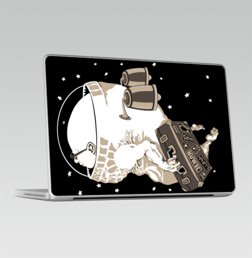 Наклейка на Ноутбук Macbook Pro 2008-2013 – Macbook Pro Космический туризм,  купить в Москве – интернет-магазин Allskins, космос, космонавтика, космонавтики, астронавт, галактика, звезда, чемодан, туризм