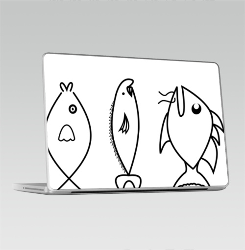 Наклейка на Ноутбук Macbook Pro 2008-2013 – Macbook Pro Показываю рыбов,  купить в Москве – интернет-магазин Allskins, сарказм, рыба, мем, прикол, забавное, юмор, рыбалка, морская
