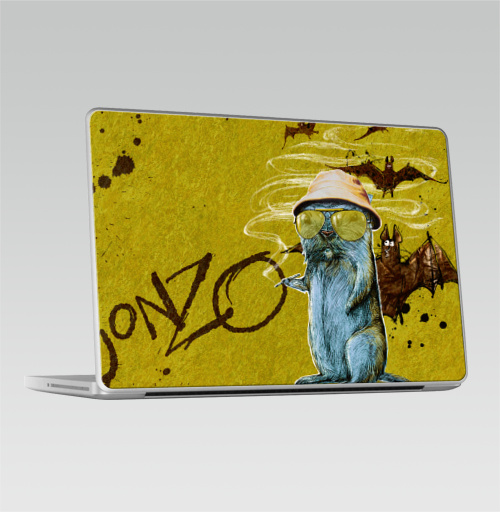 Наклейка на Ноутбук Macbook Pro 2008-2013 – Macbook Pro Гонзо сурок,  купить в Москве – интернет-магазин Allskins, милые животные, животные, бобер, персонажи, gonzo