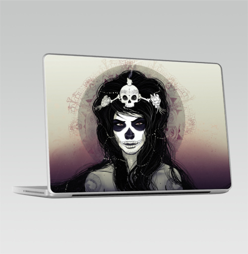Наклейка на Ноутбук Macbook Pro 2008-2013 – Macbook Pro Santa Muerte,  купить в Москве – интернет-магазин Allskins, муерте