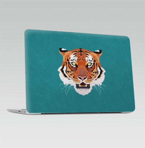 Наклейка на Ноутбук Macbook Pro 2013-2015 – Macbook Retina Pro Hunter's eyes,  купить в Москве – интернет-магазин Allskins, животные, тигры, глаз, лес, охота, хищник