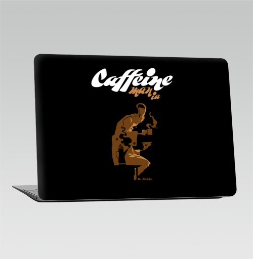 Наклейка на Ноутбук Macbook 2015-2017 – Macbook 12 Retina Caffeine,  купить в Москве – интернет-магазин Allskins, графика, лицо, маньяк, чай и кофе