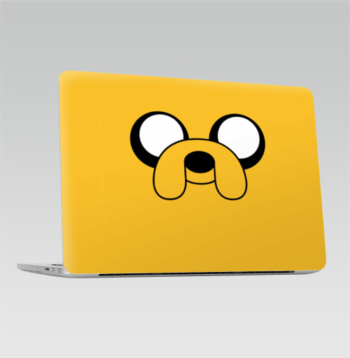 Наклейка на Ноутбук Macbook Pro 2016-2018 – Macbook Pro Touch Bar Время приключений Джэйк Jake Adventure Time,  купить в Москве – интернет-магазин Allskins, персонажи, мультфильмы, время приключений