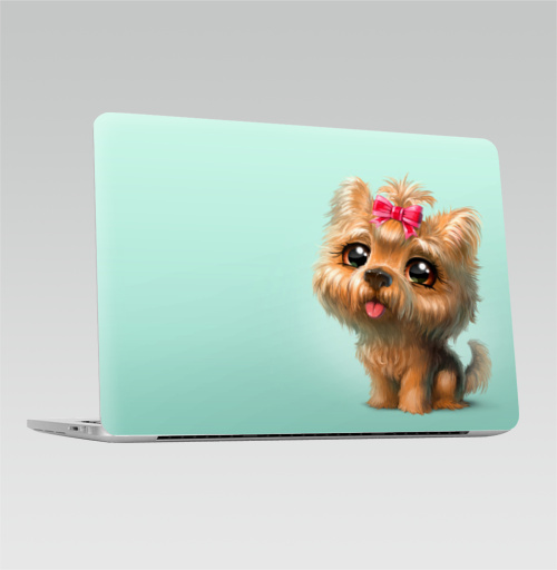 Наклейка на Ноутбук Macbook Pro 2016-2018 – Macbook Pro Touch Bar Йоркширский терьер,  купить в Москве – интернет-магазин Allskins, крутые животные, милые животные, шерсть, красота, мило, собаки, Йоркширский, терьер