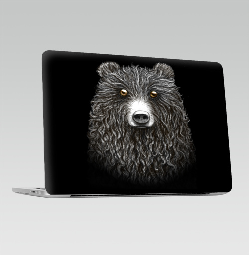 Наклейка на Ноутбук Macbook Pro 2016-2018 – Macbook Pro Touch Bar Мишенька,  купить в Москве – интернет-магазин Allskins, крутые животные, медведь, животные, графика, милые животные