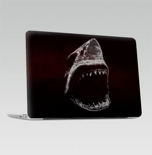 Наклейка на Ноутбук Macbook Pro 2016-2018 – Macbook Pro Touch Bar Движение — это жизнь,  купить в Москве – интернет-магазин Allskins, смерть, жизнь, движение, типографика, акула