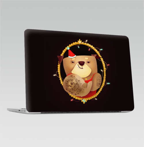 Наклейка на Ноутбук Macbook Pro 2016-2018 – Macbook Pro Touch Bar Гуд Бой,  купить в Москве – интернет-магазин Allskins, собаки, новый год, Огоньки, круто, татуировки