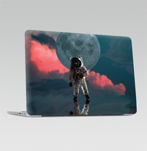 Наклейка на Ноутбук Macbook Pro 2016-2018 – Macbook Pro Touch Bar Я один,  купить в Москве – интернет-магазин Allskins, космос, космонавтика, одиночество, луна, небо