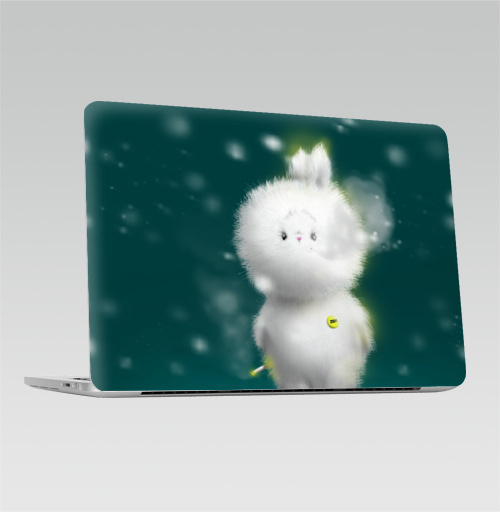 Наклейка на Ноутбук Macbook Pro 2016-2018 – Macbook Pro Touch Bar 2011,  купить в Москве – интернет-магазин Allskins, заяц, новый год