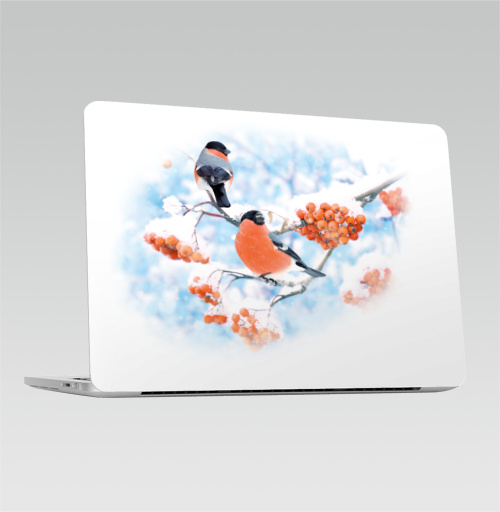 Наклейка на 2016-2018 – Macbook Pro Touch Bar Снегири - купить в интернет-магазине Мэриджейн в Москве и СПБ
