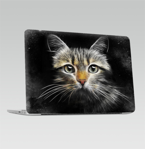 Наклейка на Ноутбук Macbook Pro 2016-2018 – Macbook Pro Touch Bar Кот,  купить в Москве – интернет-магазин Allskins, кошка, глаз, звезда, космос