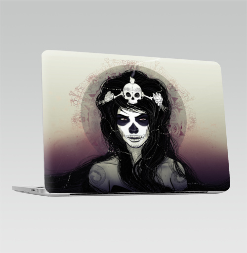 Наклейка на Ноутбук Macbook Pro 2016-2018 – Macbook Pro Touch Bar Santa Muerte,  купить в Москве – интернет-магазин Allskins, муерте