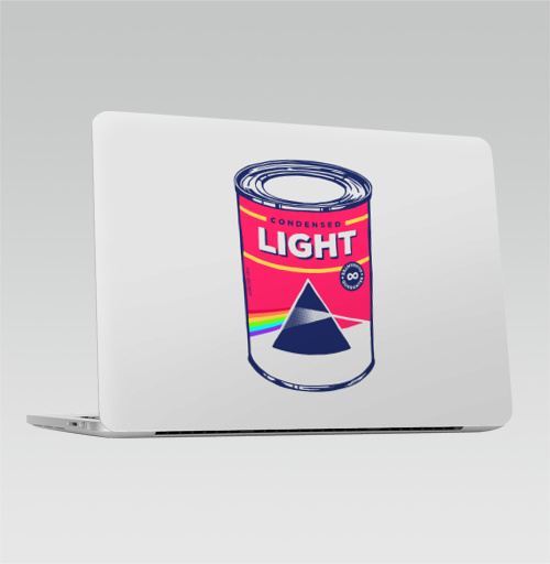Наклейка на Ноутбук Macbook Pro 2016-2018 – Macbook Pro Touch Bar Сгущённый свет,  купить в Москве – интернет-магазин Allskins, розовый, сгущенка, графика, консервы, банка, жестянка, поп-арт