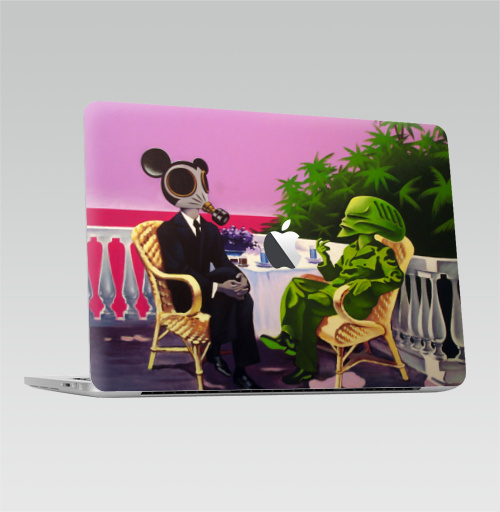 Наклейка на Ноутбук Macbook Pro 2016-2018 – Macbook Pro Touch Bar (с яблоком ) В Гаграх..,  купить в Москве – интернет-магазин Allskins, поп-арт