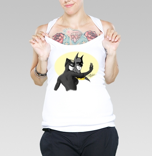 Фотография футболки Cелфи мышки и кошки