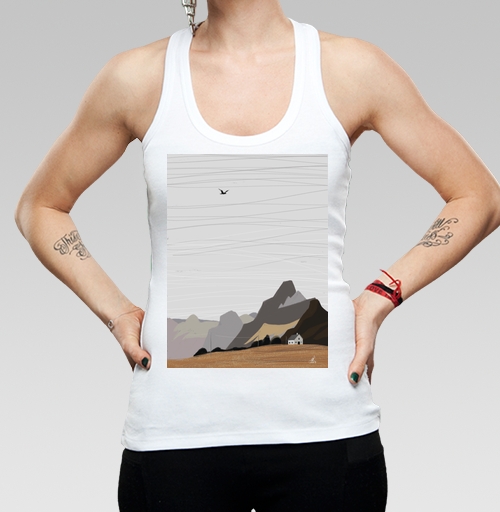 Фотография футболки Домик в горах