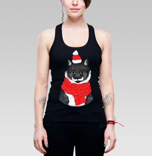 Фотография футболки Рождественский Кот