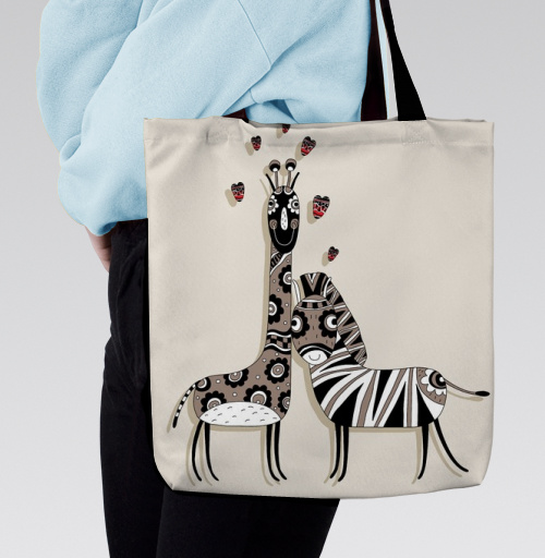 Фотография футболки Жираф, зебра, любовь...