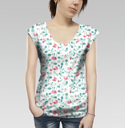 Фотография футболки Цветочный узор с душистым горошком