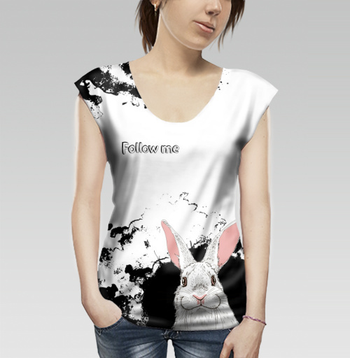 Фотография футболки Следуй за белым кроликом