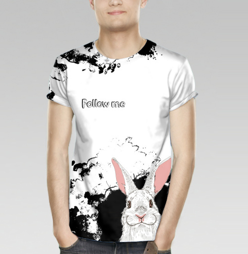 Фотография футболки Следуй за белым кроликом