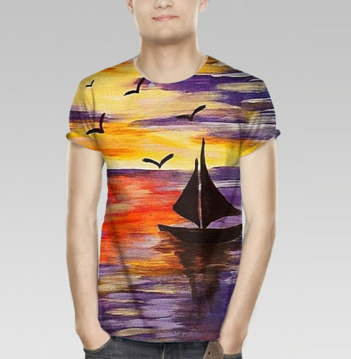 Фотография футболки Закат на море