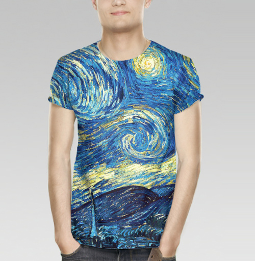 Фотография футболки Звездная ночь - Ван Гог