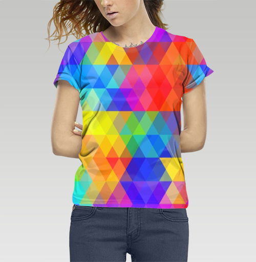 Фотография футболки Яркий геометрический абстрактный фон
