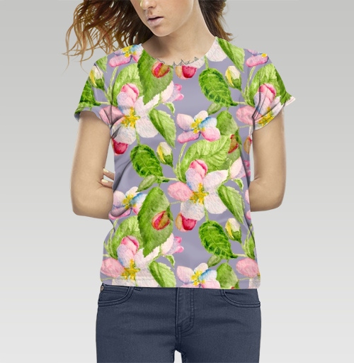 Фотография футболки Яблоня цветущая